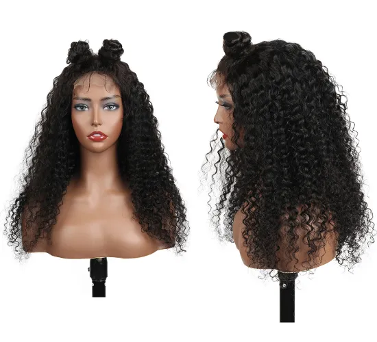 Wholesale Raw Indian Virgin Hair HD Lace Frontal Wig Women Curly Wig Full Swiss Lace Front Closure Human Hair Wig Kinky Curly
