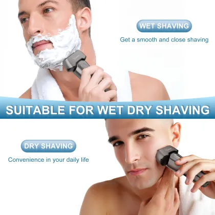 Hatteker Floating Wet and Dry Two Reciprocating Blades Electric Shaver