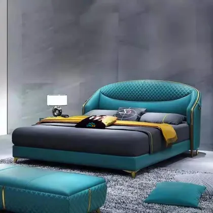 UMIKK Full Size Solid Wood Bed Frame Nordic Simplicity Apartment Bedroom Furniture Bed