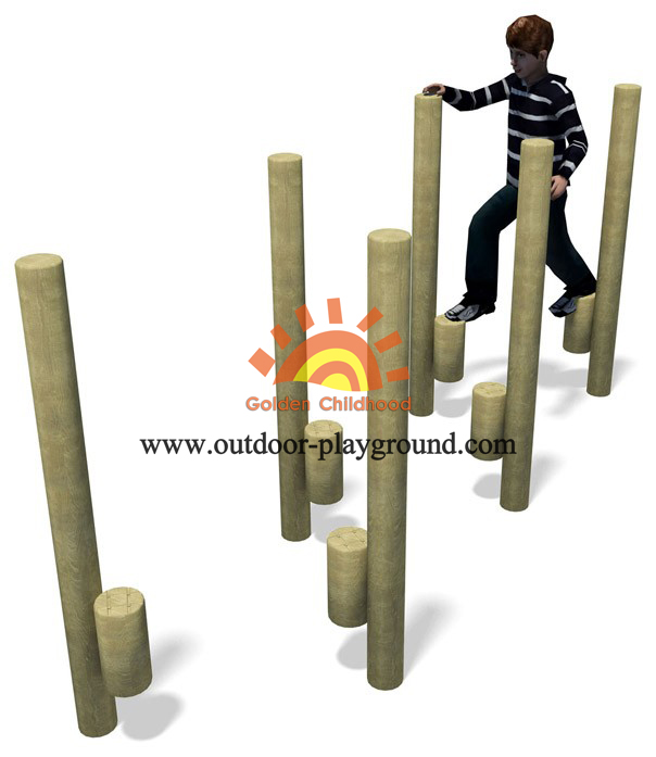 wooden balance stilts outdoor playground for kids