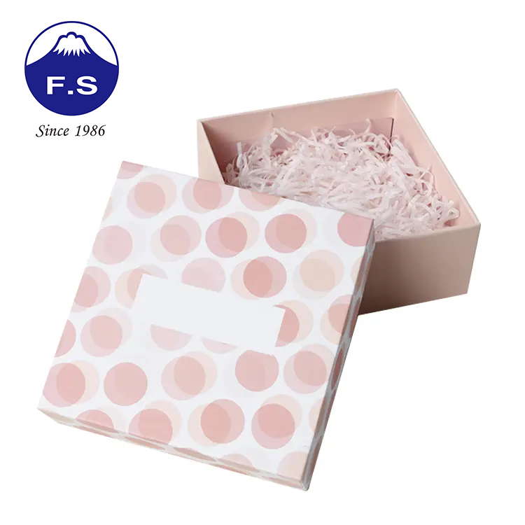 High Quality Elegant Design Pink Color Lid And Bottom Gift Box