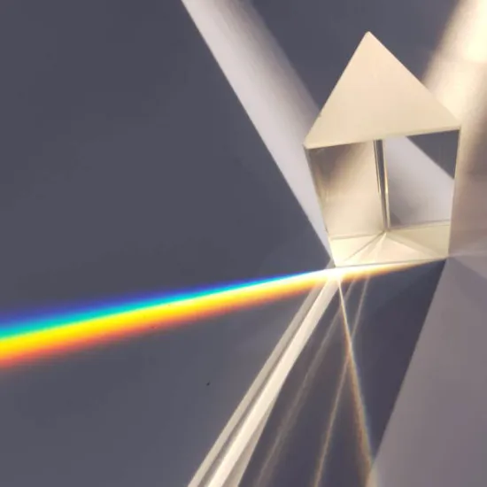 Equilateral Triangular Prism for Optical Glass Lens Refraction Rainbow Photography