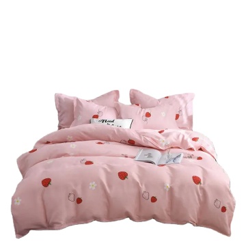 Korea and Japan Cute Printed Princess Style 110gsm Cotton Blanket Comforter Set with Fitted Sheet