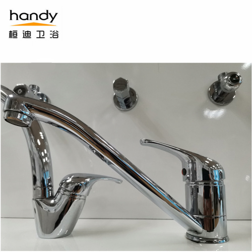 Lift-up One-handle Chrome-plated Brass Kitchen Faucet