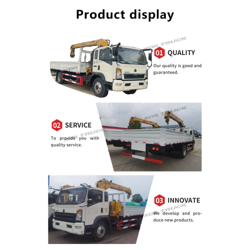 Howo Crane Transport Truck con grúa y caja