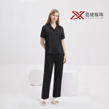 Камплект вопраткі для адпачынку з шаўкавістым чорным малюнкам сэрца