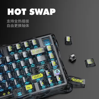 Creative 75% Wireless Gaming Esports Mechanical Keyboard - Transparent Customizable Keyboard