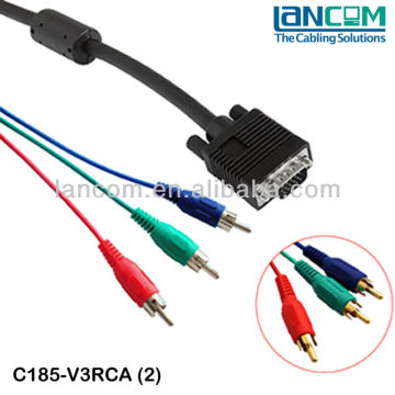 High Quality and Speed SVGA Cable to 3RCA Cable