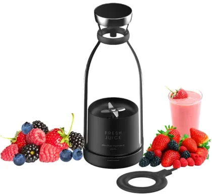 Portable 300ml Stainless Steel Blades Mini Juicer Blender for Travel Water Bottles