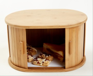 Einzigartige Bambus -Brotbox mit Zwei -Wege -Türen - hochwertiges neues Design