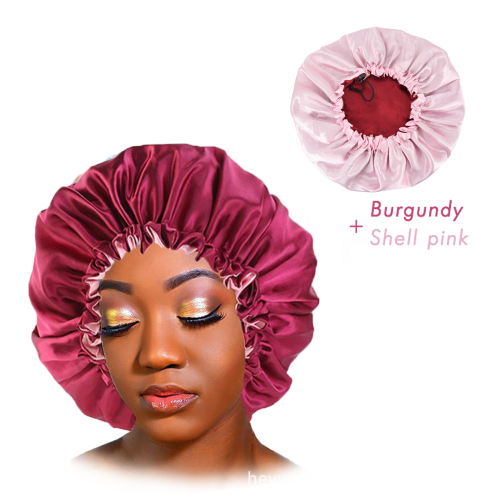 Luxury Reversible Double Layer Satin Silk African Women's Hair Wraps with Logo
