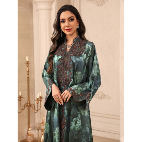 لباس عید لاکچری زنانه کفتان عباای گلدار