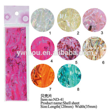 colorful professional SHELL SHEET for nail decoration