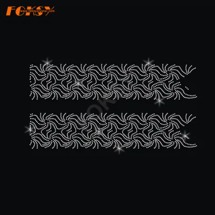 Love Cheer Bow Iron On Rhinestones Transfer for Clothing
