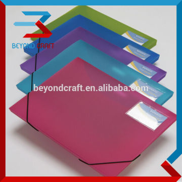 A4 A5 size stationery files Poly PP plastic elastic folder
