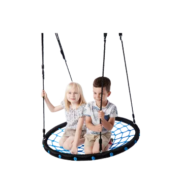 Children's Black Garden Swing - 100cm Net Round Tree Swing