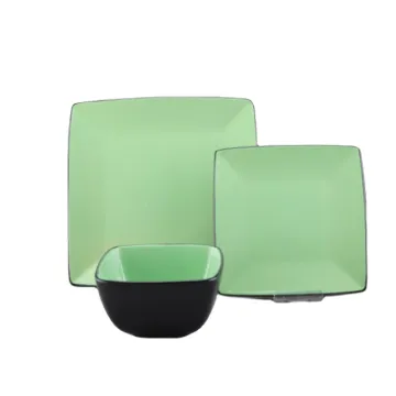 Restaurant Dinnerware Ceramic Plates Ceramic tableware set 16 pieces glaze tableware ceramic set custom