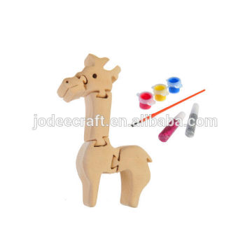 3D wooden craft puzzle giraffe