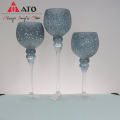 Ato Wavy Glass Long Stem Wedding Candle Holder