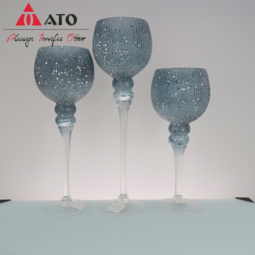 Ato Wavy Glass Long STEM Candle Candle Candle