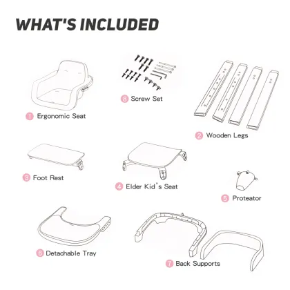 Factory Direct Safety Wood Baby Dining Chair - Wooden Baby High Chair