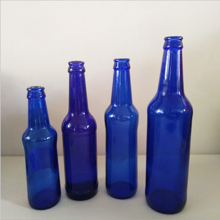 blue glass bottles