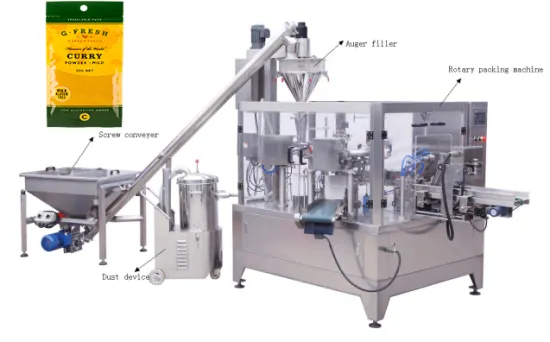 Curry Powder Rotary Standup Bag Packaging Machine