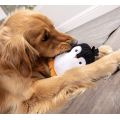 Plush Dog Toy with Silent Squeaker