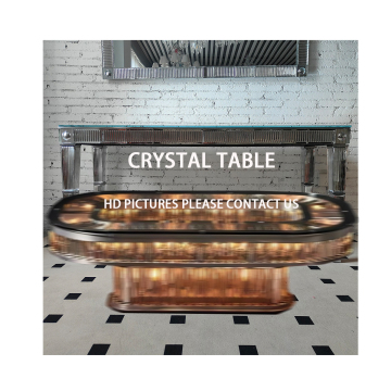 Mesa de tocador de espejo glamoroso moderno con acentos de cristal