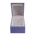 Purple Clamshell Leather Perfume Packaging Box