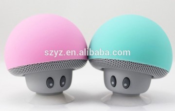 2016 High Quality Mushroom Mini Wireless Bluetooth Speaker Waterproof Silicone Sucker Hands Free Speakers