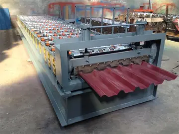 On hot selling ppgi roof tile making machine