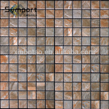 23*23mm Wholesale price latest design 3d inkjet ceramic wall tile glazed rustic mosaic in tile for sale