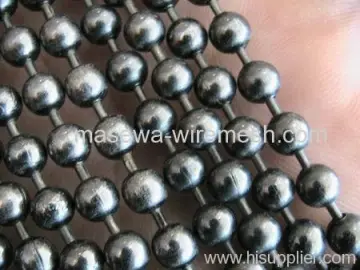 Black Metal Beaded Curtain 