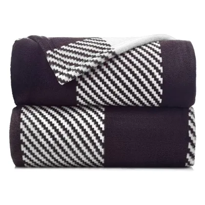 Red White Black Plaid Buffalo Manta Sherpa Fleece Throw Blanket - Ready Goods Christmas Design