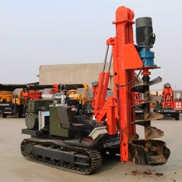 Mini guardrail post pile driving machine