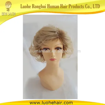 Wholesale european lady wigs short synthetic wig light color for white women