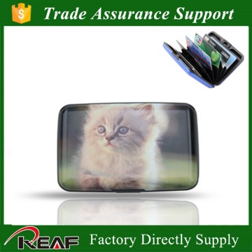 Aluminum+ABS+PVC materail Animal-printed custom card wallet