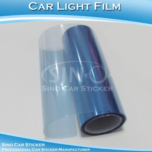 Faros auto azul ligero durable envuelve la pegatina tinte ligera película