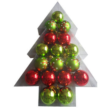 Colorful Christmas Balls, Made of Plastic