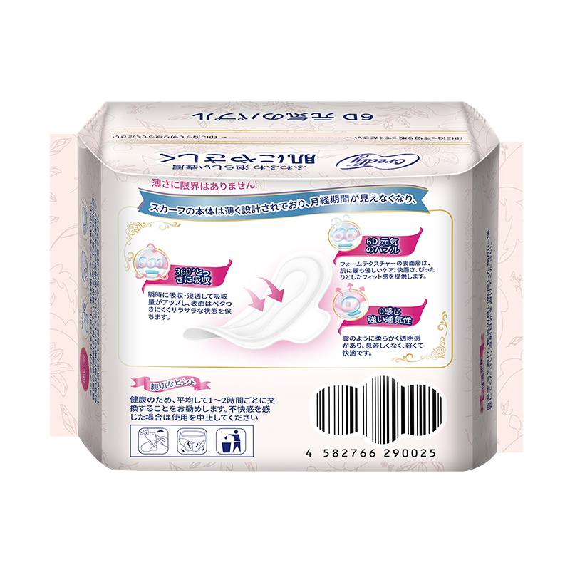 Ultra-thin breathable daily sanitary napkins for women