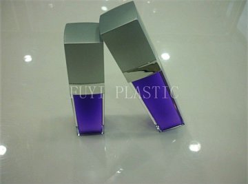 Square Shape Acrylic Cosmetic Lotion Bottle with Pump