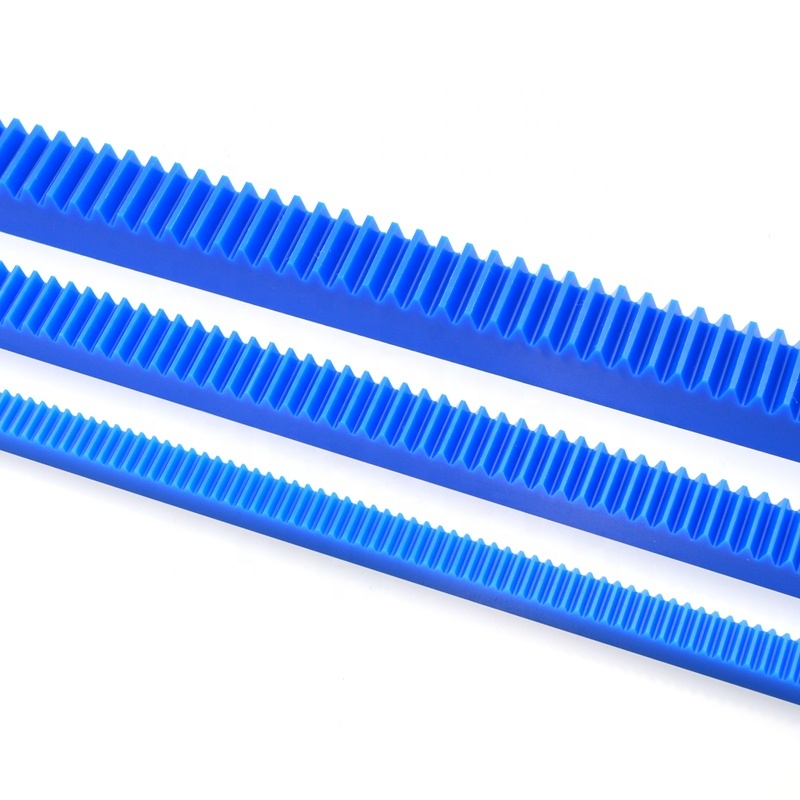 Blue Spur Gear Rack Selection: M0.5, M1, M1.5, M2, M2.5, M3, M4, M5 Nylon Sizes