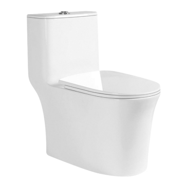 Hot Sale Luxury One Piece Chinese WC with UF Cover, Nano Glaze Technology, and S Trap Siphon Flushing System