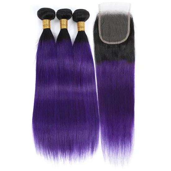 XCCOCO Human Hair Bundles Mixed Color 1B Purple# Color Human Hair Weave For Black Woman