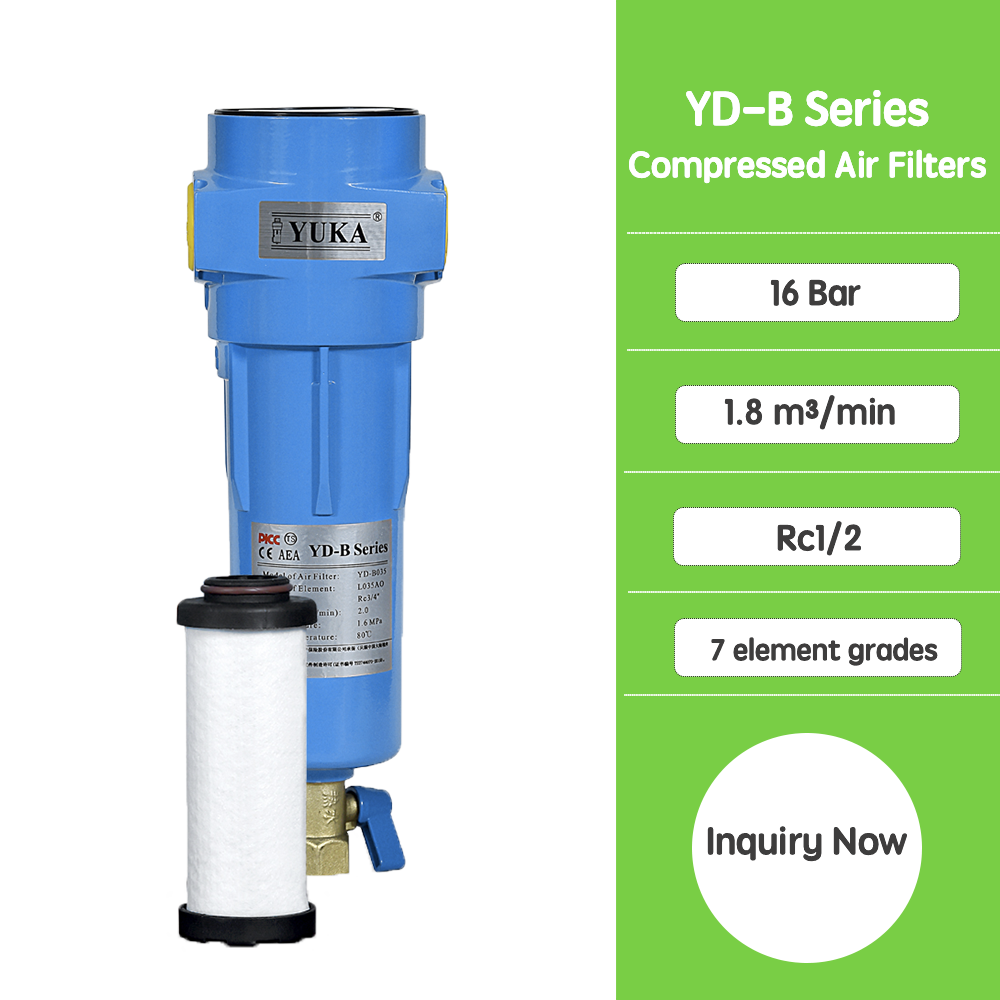 Filtri a carboni attivi per aria compressa YD-B030