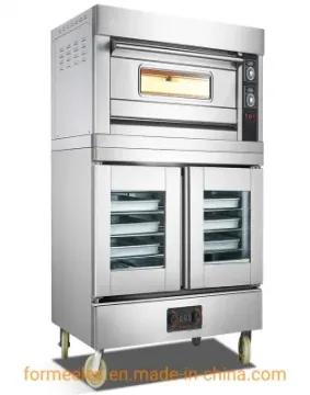 Fermentation Case Bakery Oven All in One Electric Deck Oven 2-Deck 4-Trays Layered Oven