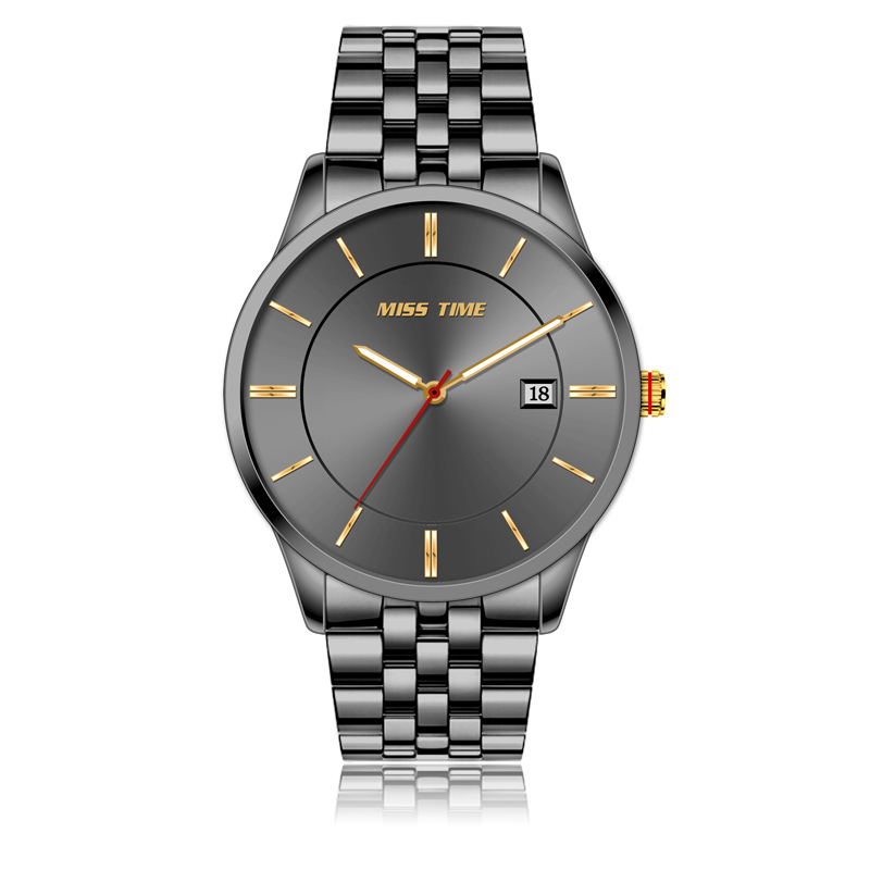 trend design stainless steel back colour mens quartz watch