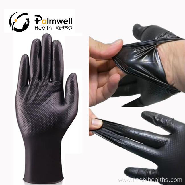 Thickness Latex Free Whole Hand Textured Nitrile Gloves