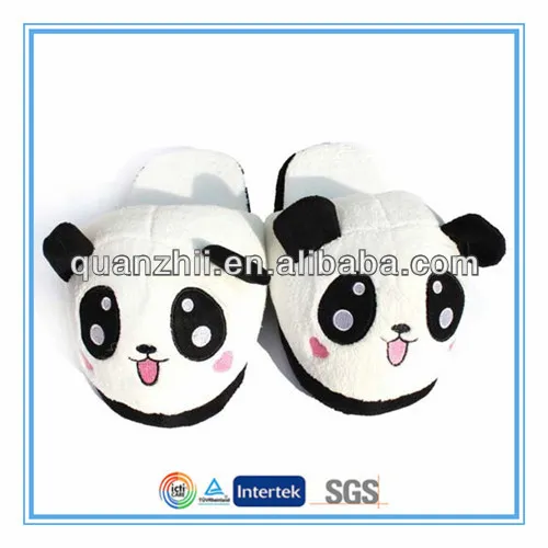 Plush custom animal slippers for women